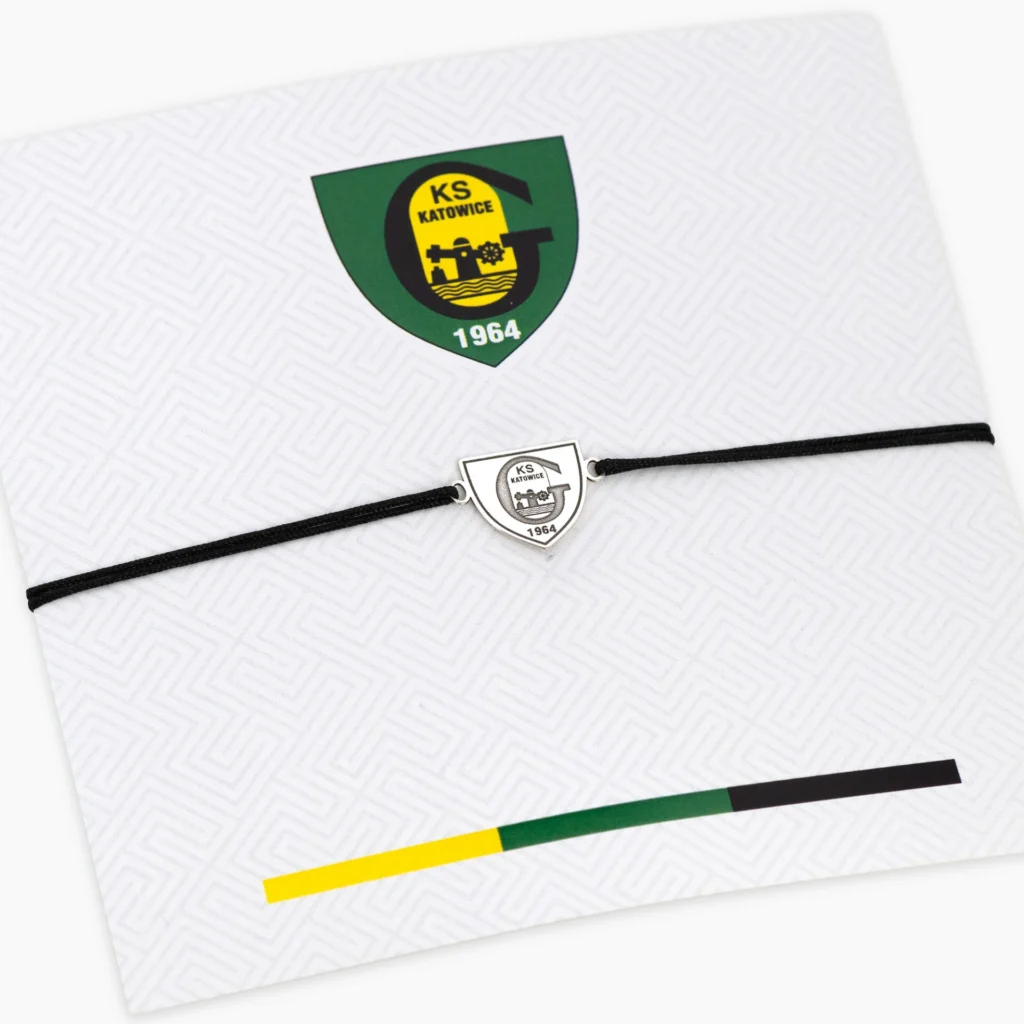 Bransoletka ze srebrnym logo klubu GKS Katowice